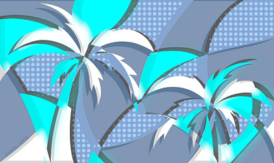 Shoker Art1 abstract palms abstract artwork branding design digital illustration logo mural palms shoker shokerart1 sketch