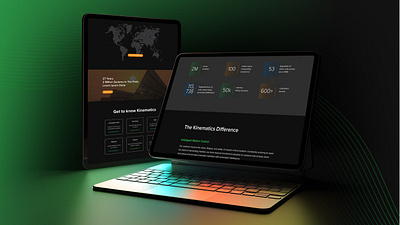 Kinematics Website Redesign brand refresh creative direction design digital green intelligent technology ui ux waves web web design