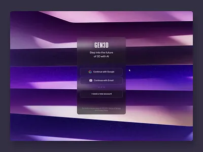 3D Generative AI Login concept 3d design ai animation button cinema 4d create account figma prototype input field login password prototype state ui design username visual design
