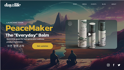 DayWell Product Landing Page branding design product