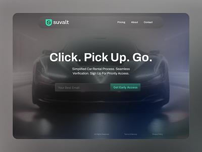 Suvalt Web car product design startup tech ui ux web design website