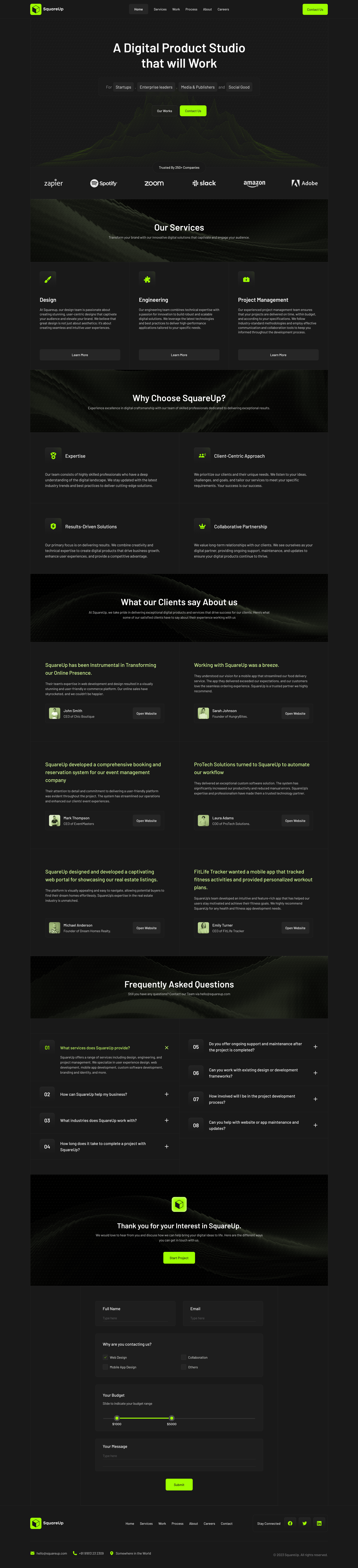 Square-Up Landing Page Design adobe xd css design figma design fintech website homepage design html illustration javascript landing page landing page ui technology landing page typography ui uiuxdesign ux web development website design website ui ux