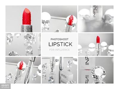 PHOTOSHOOT lipstick art beauty branding cosmetics diamonds elegance graphic design lip care luxury makeup matte packaging design red lipstick silver packaging ui