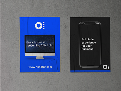 Un-used re-branding proposal for ONE400 (Digital Agency) branding design graphic design illustration logo vector