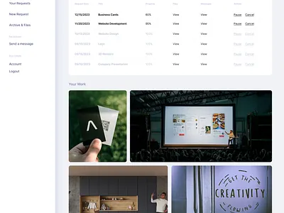 Mercury Client Dashboard control panel dashboard ui