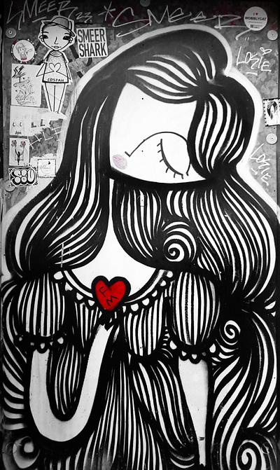 Αγάπη μόνο - Only love athens illustration photoshop street art wall design αθήνα σχέδιο τέχνη δρόμου τοιχογραφία