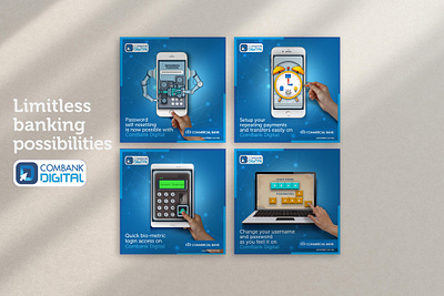 LIMITLESS BANKING POSSIBILITIES WITH COMBANK DEGITAL advertising branding digital graphic design print