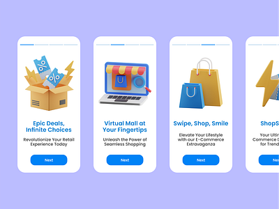 E-commerce 3D Icon 3d bag box e commerce ecommerce icon illustration mobile online online shopping screen shopping store ui voucher