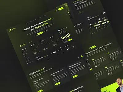Trading - Invesment Landing Page Version bank clean cryptocurrency design financial gradient homa page interface landing page payment platform site trading ui ux website