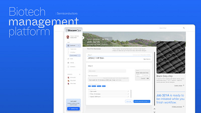 Biotech Management Platform - task creation figma interface design ui user flow