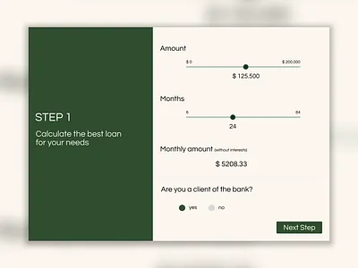 #DailyUI - Challenge 004: Calculation Design calculator digital design figma loan loan calculator ui ui design user interface web app web app design