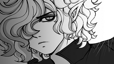 Portrait of an elf artwork character draw drawing elf elfin fantasy handsome elf handsome man illustration lineart portrait