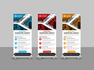 Corporate Business Marketing Roll Up Banner Design advertisement banner branding business corporate creative design display graphic design marketing modern pop up banner presentation print template pull up banner retractable banner roll up roll up banner stationery x banner