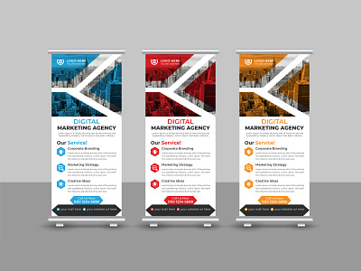 Corporate Business Marketing Roll Up Banner Design advertisement banner branding business corporate creative design display graphic design marketing modern pop up banner presentation print template pull up banner retractable banner roll up roll up banner stationery x banner