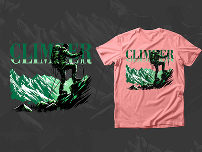 T-shirt design "CLIMBER" graphic design t shirt design vector