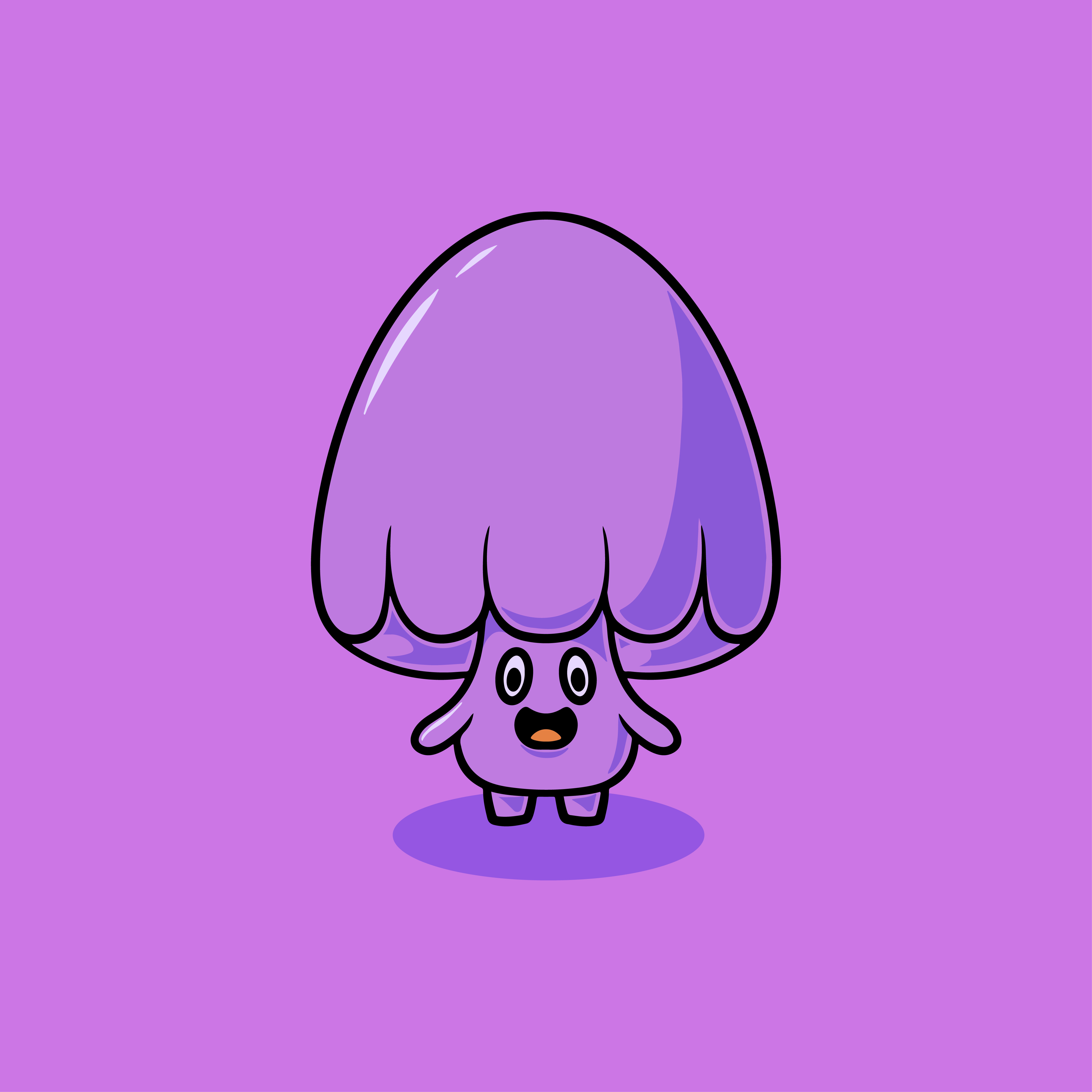 Cute Mushroom Russula Toadstool smiling illustration medicine