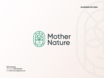 Mother Nature logo design branding care logo eco logo green logo logo logo design mother logo mother nature logo nature logo plant logo