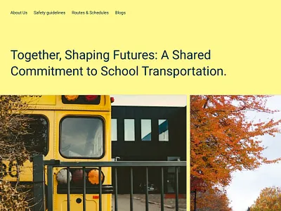 Landing Page - Header Section design header section landing page product design school bus ui ux web design