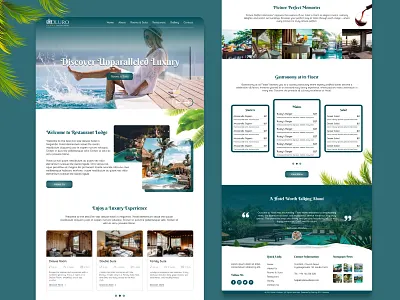 Luxury Lodge Landing Page branding cabingetaway cottagestay design hospitalitydesign lodgeaccommodation lodgedesign lodgeliving lodgewebsite moderndesign modernhospitality natureescape natureretreat outdoorhospitality responsivedesign travelinspiration ui uiux userexperience webdesign