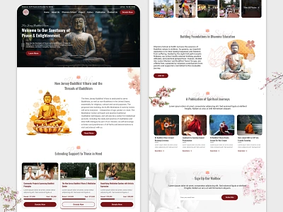 Temple Website Homepage branding culturalheritage design divineaesthetics moderndesign onlinetempleexperience religiousart religiouswebdesign responsivedesign sacredspaces spiritualcommunity spiritualjourney templedesign traditionalmeetstech ui uiux userexperience virtualtemplevisit webdesign webdevelopment