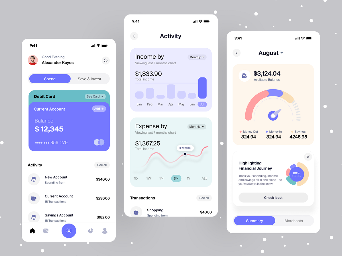 Fintech App UI by Ofspace UX/UI on Dribbble