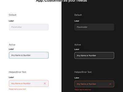 Input field components idea for mobile app. components design system input field mobile app ui