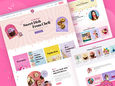Chely - Pastries & Gift Shop bakery birthday cake cake shop chocolate shop design trend envytheme gift shop uxresearch uxui vegan pastries