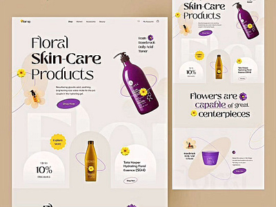 Skin Care Products Website User Interface Design cosmetic cosmetic products design ui design website skin care skin care website design ui design ui ux website design web design website design
