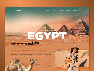 Egypt Travel Landing Page UI app branding design graphic design illustration image app logo ui ux vector
