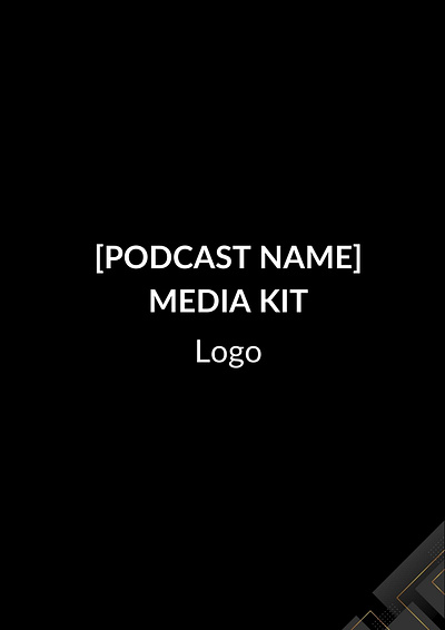 A4 SIZE PODCAST MEDIA KIT branding darktheme graphic design ui