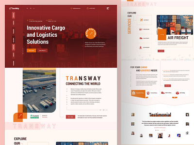 Transway - Cargo and Logistic Service 3d animation branding cargo and logistics landing page motion graphics ui ui design uiux ux uxdesign video web design website