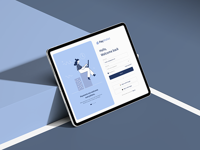 PayWallet - Login UI design clean currency economy finance fintech illustration investment light login login page minimalist money morden payment signin trading ui ux vector waller