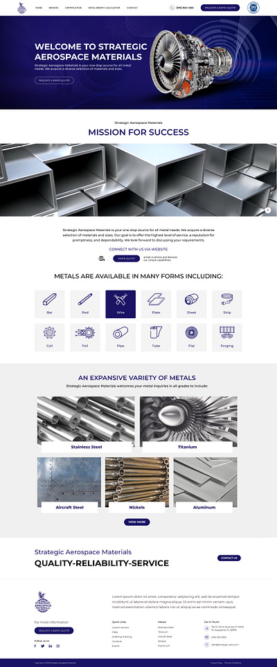 Strategic Aerospace Website branding graphic design logo motion graphics ui