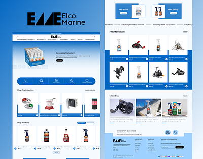 Elco Marine branding design graphic design landing page typography ui ux