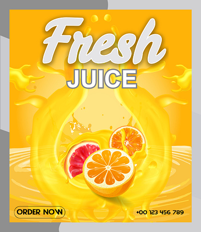 juice poster design template vector 3d animation app branding business card design design graphic design illustration logo monir360 ui