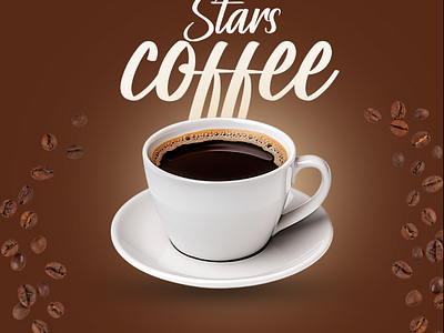 Stars Coffee Social Media Poster By Hanan Shabbir On Dribbble