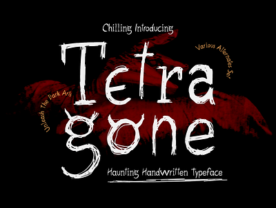 Tetragone - Horror Handwritten | Free Fonts alternate branding design display font font family free free font haloween handdrawn handwriting handwritten horror horror font ligature logo scratch scribble typeface typography