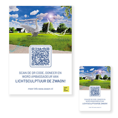 Design crowdfunding campaign card design graphic design poster qr