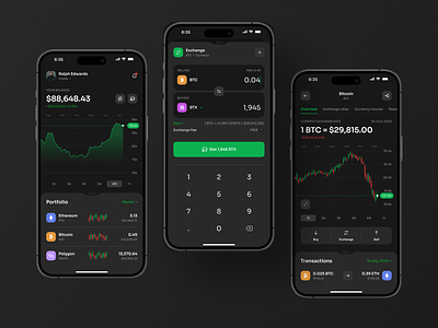 Crypto Wallet App app application bitcoin blockchain crypto crypto app crypto currency crypto exchange crypto trading crypto wallet cryptocurrency ethereum exchange finance mobile mobile app mobile design trading