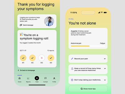 Symptoms app appointmentapp brand branding cure doctorapp symptoms treatmentdesign ui