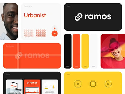 Ramos - Branding for the digital business analytic platform brand brand book brand indentity branding graphic design guidelines identity logo logomark logotype marketing saas visual identity