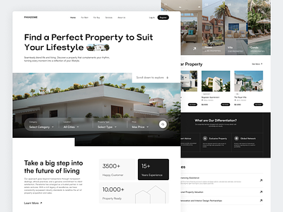 Paradome - Modern Real Estate Commerce Page airbnb apartment architecture building e commerce furniture home interior design landing page online store properties property property management real estate real estate commerce real estate shop real estate store real estate websites rent residence