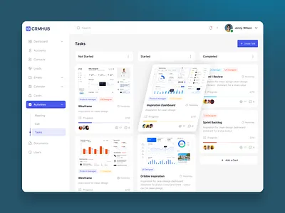 CRM Dashboard Design Task Page banking creative crm crm dashboard crypto dashboard dashboard design finance finance dashboard nft saas saas dashboard table task task managment ui ui kit uiux