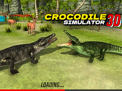 Crocodile Game UI design | Simulator Game Design | Mobile games 3d android android games corocodile games game game art game design game developers game ui games graphic design mobile game mobile games responsive games simulator games ui ui design unity games ux