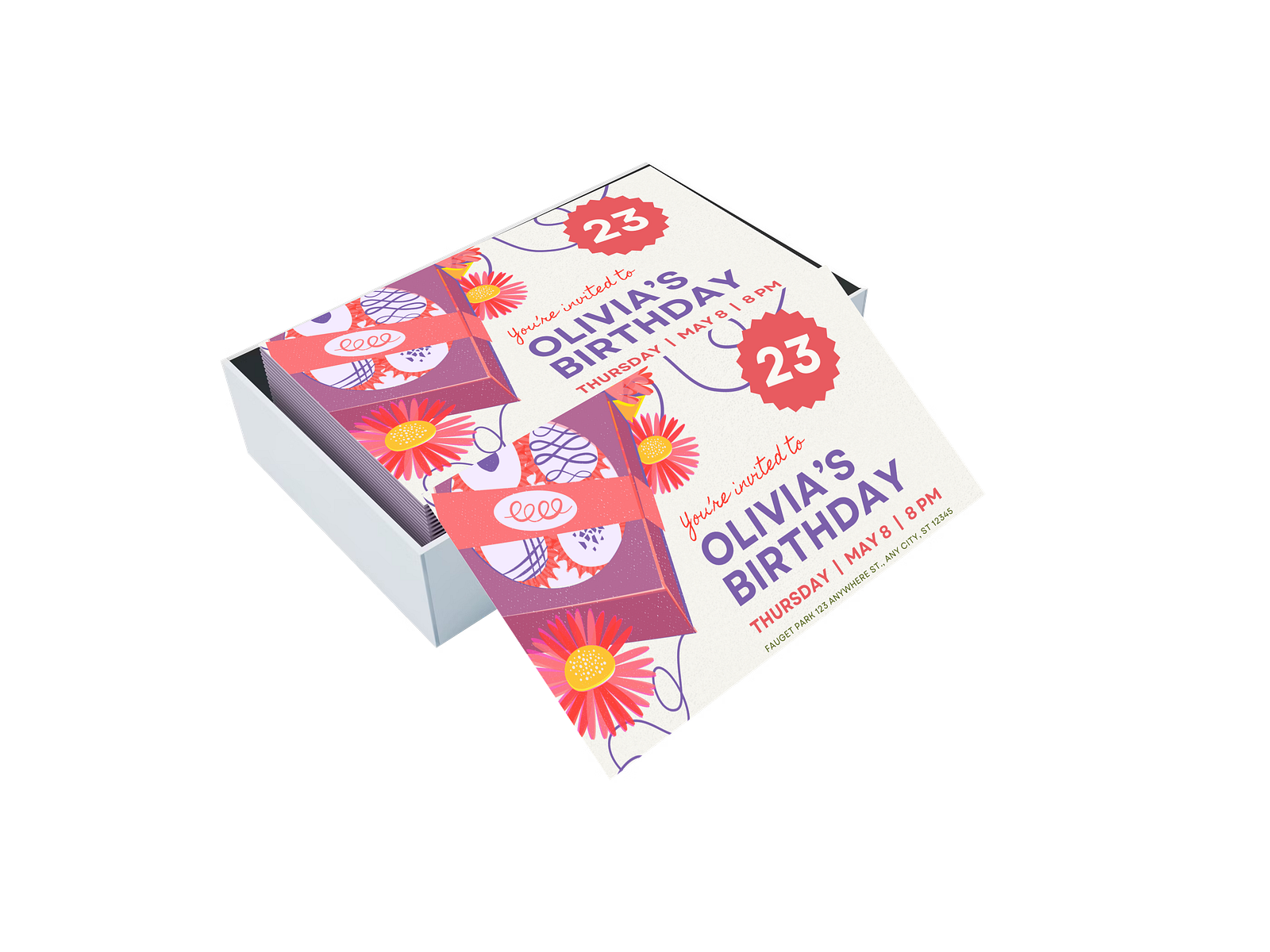 Birthday Card Invitation Template by Puput Indah Permata Sari on Dribbble