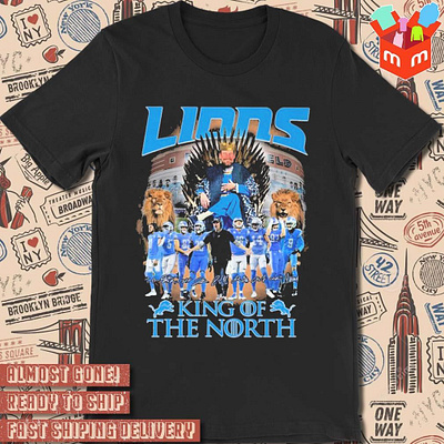 NFL Detroit Lions King Of The North signatures t-shirt