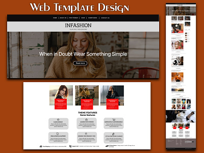 Fashion web template design..... adobe photoshop banner branding design figma template graphic design illustration logo social media ui