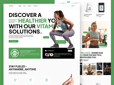 Fitness Website UI UX 3d branding fitness graphic design gym health interactive ui landing page logo mobile commerce modern user interface motion graphics ui ui ux user friendly design visual design vitamins website design website navigation workout