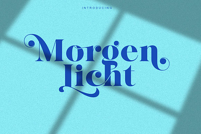 Morgenlicht decorative font display font handpik modern font morgenlicht