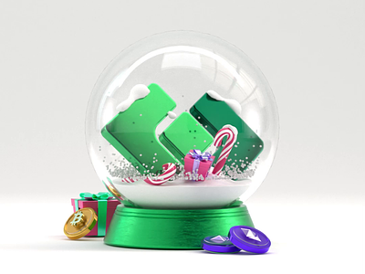 Season's greetings from Ramp! 3d animation design snow ball